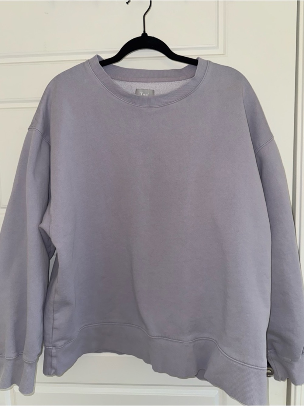 Aritzia TNA CozyAF Crewneck in Light Lavender